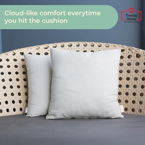 Trendy Home 20x20 Throw Pillow Insert (Set of 4, White) Bed and Couch