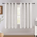 H.VERSAILTEX Light Filtering Linen Curtains 63 Inch Bedroom, Natural