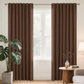 Joydeco 72 Inch Blackout Curtains for Bedroom, Thermal Insulated Black