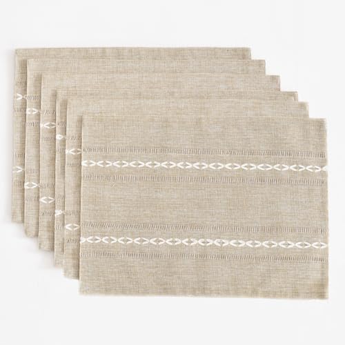 Wracra Homes Value Pack - Coffee Hemstitch Table Runner and Placemat