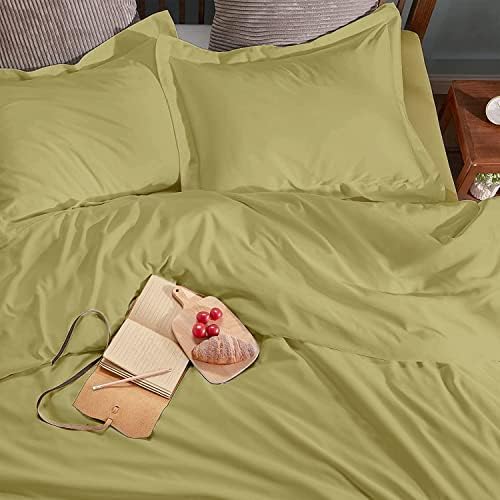 Precious Star Linen 100% Cotton Taupe Solid Duvet Cover Set Full/Queen