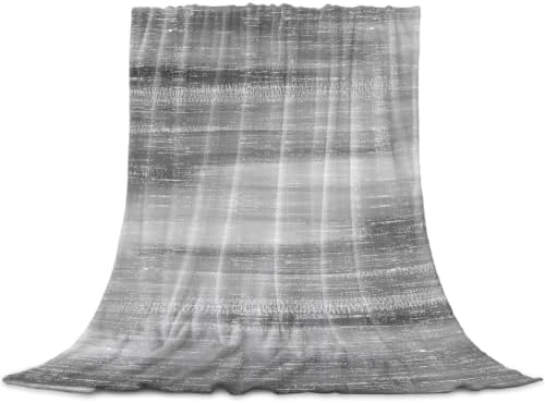 Grey Ombre Throw Blanket Vintage Minimalist Gradient Abstract Texture