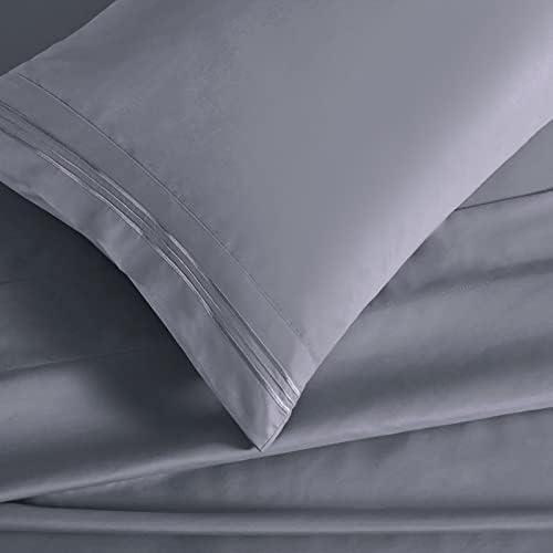 Manyshofu Extra Deep Pocket Twin Sheets, Grey Microfiber, 3 Piece
