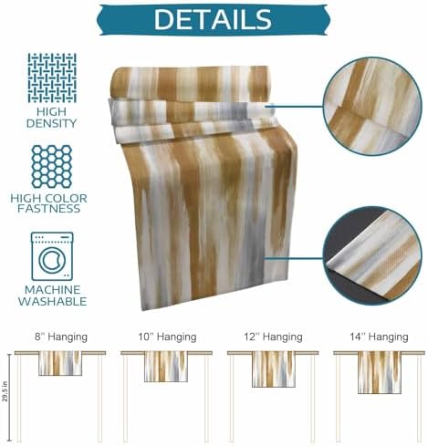 Brown Gray Table Mats Set of 6 With Table Runner 90 Inches