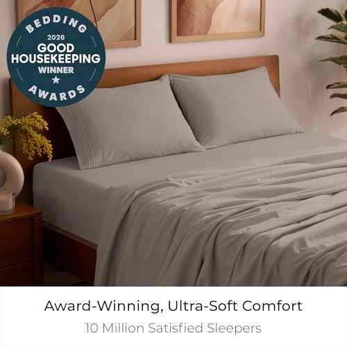 Mellanni Iconic 4-Piece Bed Sheet Set, 16" Deep Pocket (Full, Tan)