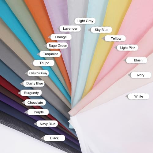 OVZME 2 Panels White Sheer Curtains 96" Length for Bedroom, Elegant