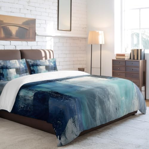 Contemporary Abstract King Duvet Cover Set - 4 Pcs Comforter Cover