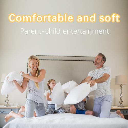 OKBA Throw Pillows Insert Set of 2, with 100% Cotton Cover,Bed and