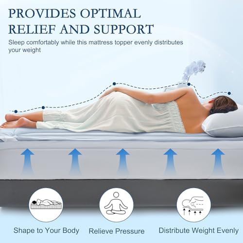 YOUR MOON Queen Size Cooling Mattress Topper, Cool Mattress Pad for