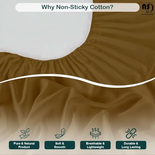 NON Sticky cotton Premium 4 Piece Egyptian Cotton Fitted Twin XL Sheet