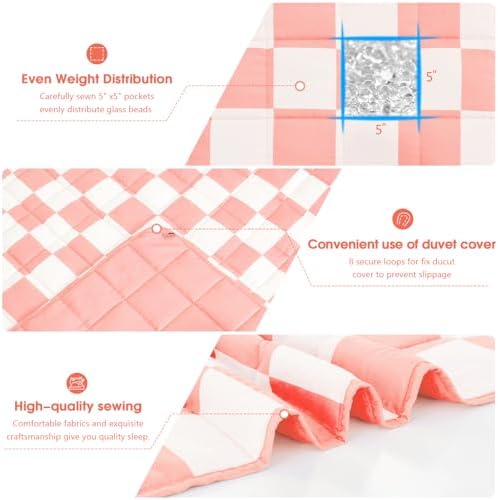 Weighted Blanket for Adults 12lbs, 48"x72", Twin Full Size Cooling