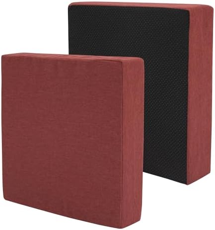 FUNHOME Outdoor Cushion Covers 20 x 20 x 4 inch,Set of 2,Non-Slip