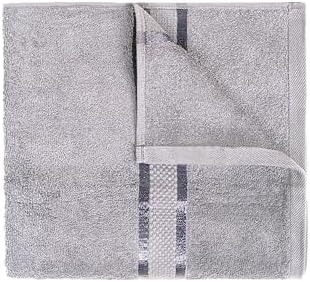 Bath Sheet Set 2 Pack Extra Large, 35x70 in, Light Grey Cotton Bath