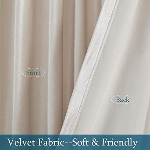 PRIMROSE Cream Ivory Curtains 96 inch for Living Room,2 Panels Drapes