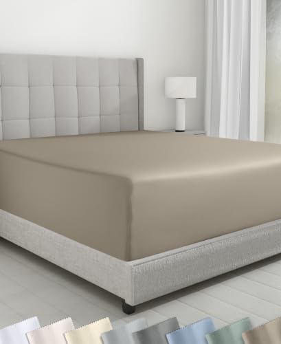 California Design Den 600 Thread Count Twin Bed Fitted Sheet, Cool