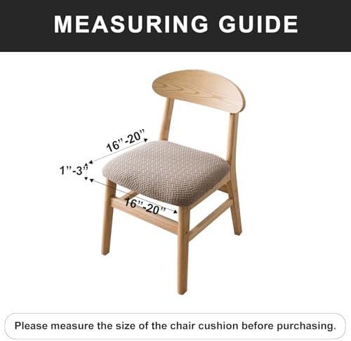 Genina Seat Covers for Dining Room Washable Chair Seat Slipcovers Set