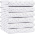 Homaxy 100% Cotton Oversized Waffle Weave Kitchen Towels 6-Pack, White