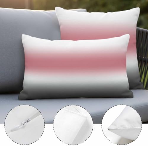 Pink and Grey Gradient Throw Pillow Covers 18x18 inch Set of 2