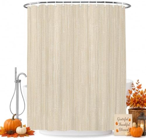 Modern Boho Shower Curtain, Stall Bathroom Curtains for Bathtub, Solid