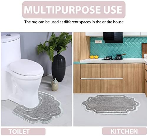 Home Weavers Allure Collection 100% Cotton Tufted Bathroom Rug, Soft