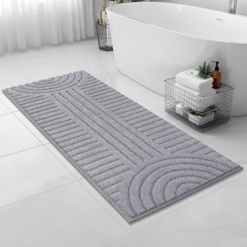 SHACOS Super Soft Bathroom Runner Rugs 24"x60" Non Slip Boho Bath Rugs