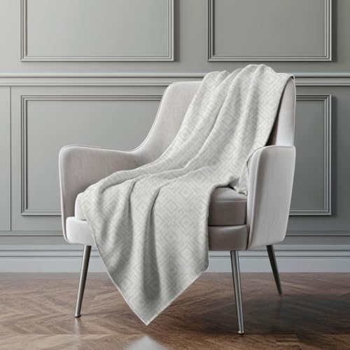 Addison Rugs ASB139 Linen 50" x 70" Oversized Sherpa Throw Blanket