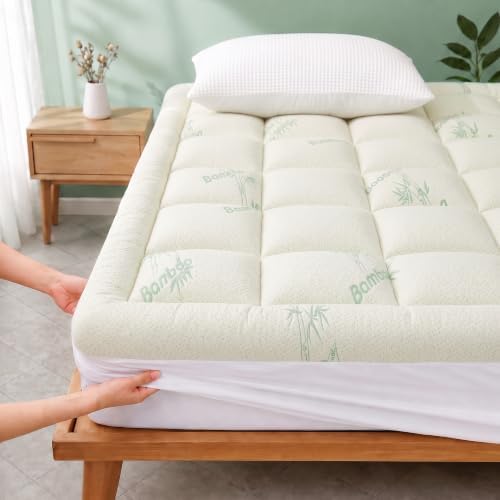 Queen Mattress Topper, Ultra Soft & Breathable Pillow Top Mattress Pad