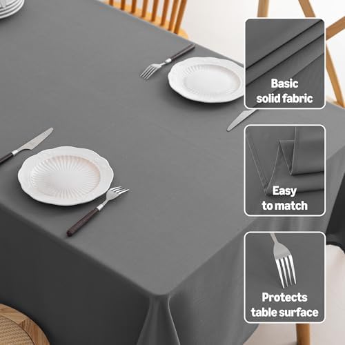 Amazon Basics Thin Rectangle Tablecloths, Water-Resistant Textured