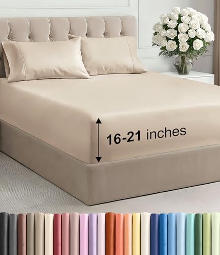 Extra Deep Pocket Full Size Sheet Set - 4 Piece Soft Bed Sheets