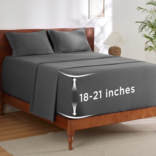 Bedsure Twin XL Sheets Dorm Bedding, GentleSoft Breathable Extra Long