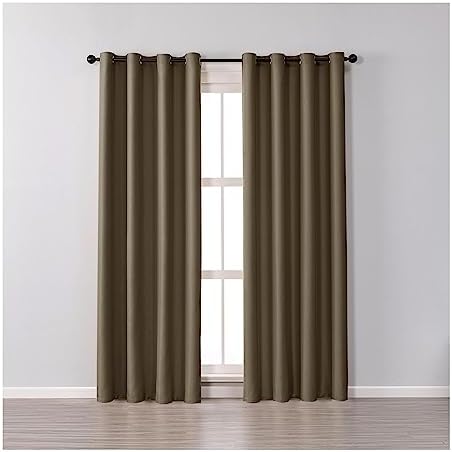 Beydodo 72 inch Curtains Blackout Brown, Light Darkening Curtains for