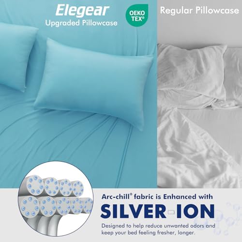 Elegear Silver Ion Cooling Pillowcase Blue 20" x 26" and Cooling