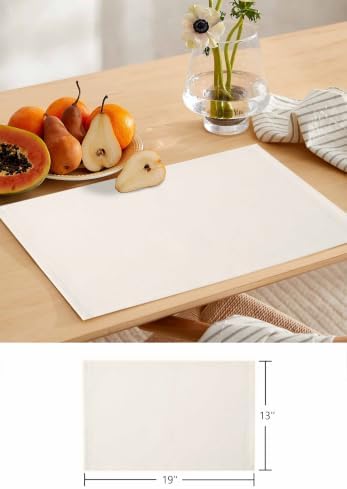 Solid Begin Table Runner and Placemats Set of 4 Classic Minimalist