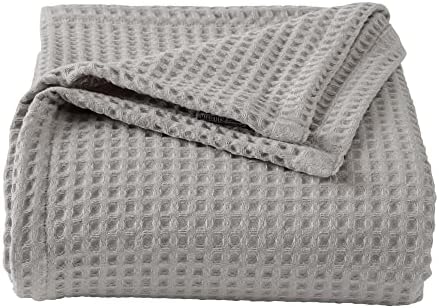 100% Cotton Waffle Weave Bed Blanket | Soft, Breathable, and
