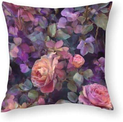 LIZALIG 18x18 Set of 2 Moody Retro Botanical Throw Pillow Covers