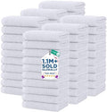 DAN RIVER 60 Pack Wash Cloths for Showering [12x12] - 100% Cotton