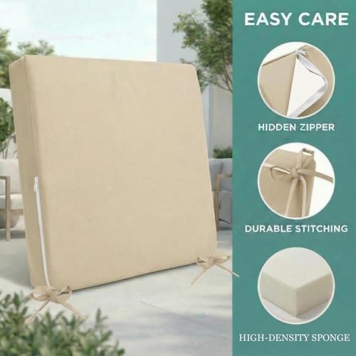 Outdoor Furniture Cushions 18"X18"X3", Waterproof Garden Lawn Patio