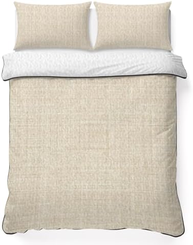 Teamery Queen Quilt Bedding Set Minimalist Beige Aesthetic Breathable
