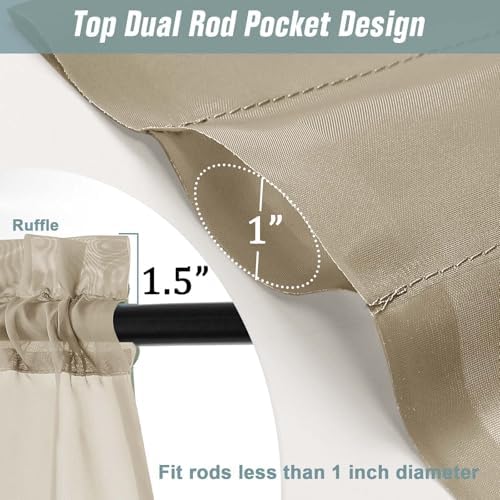 Taupe Sheer Curtains 84 Inches Long 2 Panels, Elegant Airy Transparent