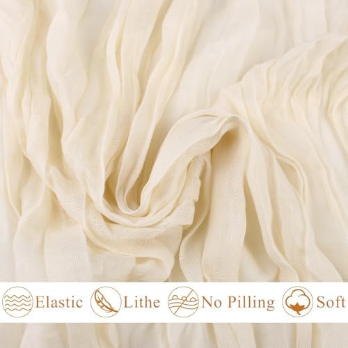 Cream Cheesecloth Table Runner 10FT Rustic Gauze Cheese Cloth Table