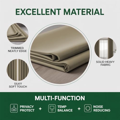 Pinch Pleated Blackout Curtains 72 Inches Long, Polyester Blend, 100%