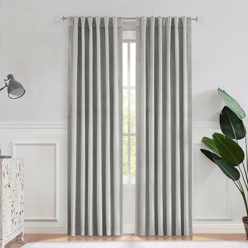 Central Park Moderate Velvet Blackout Window Curtain Panels 84in Long