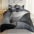 Abstract Texture Arc Modern Microfiber Duvet Cover Set Queen