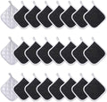 24 Pcs Cotton Pot Holders for Kitchen Heat Resistant, 7 x 7 Inch Pot