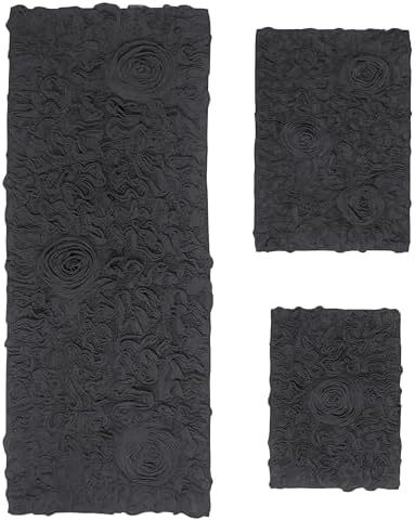 Home Weavers Modesto Bath Rug 100% Cotton Bathroom Rugs Set, Washable
