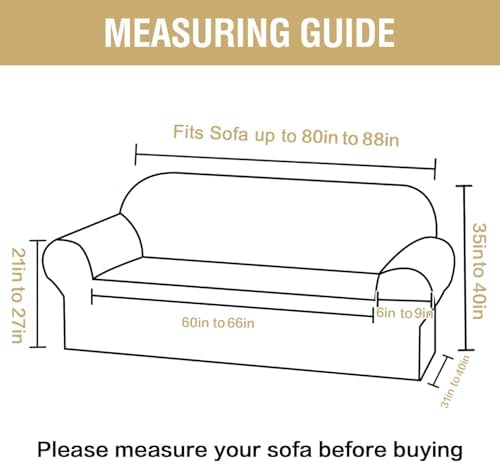 H.VERSAILTEX Jacquard Sofa Slipcover with Waterproof Seat Furniture