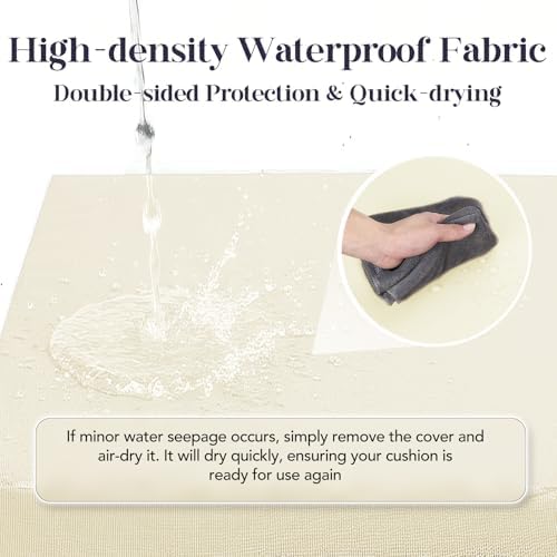 L’AGRATY Outdoor Chair Cushions for Patio Furniture:24" x 24" Deep