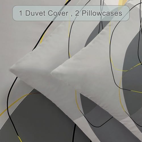 Soft Duvet Cover Queen Size 90" x 90" - Minimalist Abstract Lines