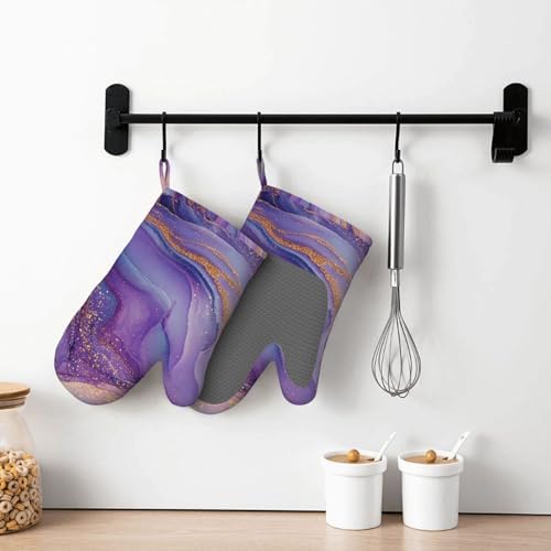 Texture Silicone Oven Mitts 2 Pack - Heat Resistant Kitchen Gloves
