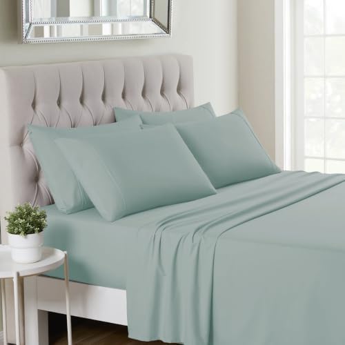 TRP Soft Solid 1500TC Microfiber Bed Sheet Set 4 Piece - Slate Gray